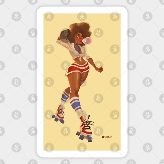 Sassy Skater Sticker by cseguritanart